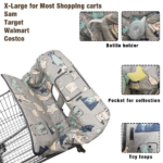 "Cute Cotton Shopping Cart & High Chair Cover for Baby - Machine Washable for Infant, Toddler - Boy or Girl" - Image 5