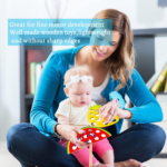 4 Pack Wooden Lacing Toy,Educational Threading Activity Puzzles,Learning Fine Motor Skill Travel Toy,Wooden Fruit Threading Set for Toddlers Kids 3 4 5 Year 1 Apple,1 Watermelon,1 Pineapple,1 Pear - Image 6