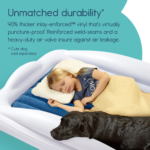 "Portable Inflatable Toddler Travel Bed with Safety Bumpers - Navy Blue" - Image 4