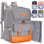 "Premium Baby Diaper Backpack - Stylish and Spacious Diaper Bag for Boys & Girls with Changing Pad - Ideal Baby Shower Gift and Registry Essential, in Beige" - Image 7