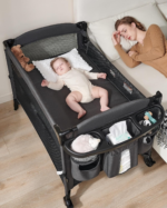 4-in-1 Baby Bassinet: Bedside Sleeper, Crib, Playard, Changing Table