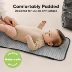"Travel-Friendly Waterproof Diaper Changing Pad - Black Geo Design" - Image 5