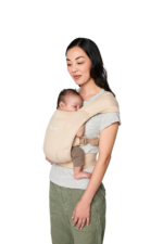 " Embrace Cozy Newborn Baby Carrier Wrap - Ponte Knit Cream" - Image 10