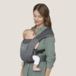 " Embrace Cozy Newborn Baby Carrier Wrap - Ponte Knit Cream" - Image 14