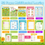 Preschool Learning Activities, 62 Pages Educational Workbook for Kids, Handwriting Practice, Montessori Toys, Autism Materials, Alphabet Learning, Kindergarten Game with Toys for Toddlers Kids 3-8 - Image 7