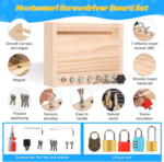 Montessori Screwdriver Board Set-Lock and Key Toy,Montessori Toys for 3 4 5 Year Old,Kids Tool Set,Preschool Learning Sensory Toys,Fine Motor Skills,Stem Toys - Image 3