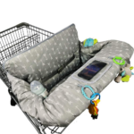 "Cute Cotton Shopping Cart & High Chair Cover for Baby - Machine Washable for Infant, Toddler - Boy or Girl" - Image 8