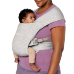 " Embrace Cozy Newborn Baby Carrier Wrap - Ponte Knit Cream" - Image 12