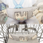 "Cute Cotton Shopping Cart & High Chair Cover for Baby - Machine Washable for Infant, Toddler - Boy or Girl" - Image 3