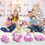 "Rechargeable Pink RC Stunt Car - Perfect Birthday Gift for Girls!" - Image 6