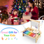 "Deluxe Kids Drum Set & Wooden Xylophone - Montessori Musical Instruments for Toddlers, Perfect Birthday Gift!" - Image 7