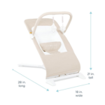" Alpine Deluxe Portable Bouncer - Organic Cotton Comfort for Infants 0-6 Months" - Image 3