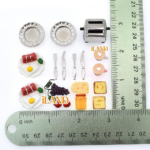 Miniature Dollhouse Accessories of Dollhouse Kitchen, Miniature Food (Lover Breakfast 16Pcs A) - Image 3