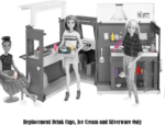 Replacement Parts for Fresh 'N Fun Food Truck Doll Playset - GMW07 ~ Replacement Drink Cups, Ice Cream and Silverware - Image 2