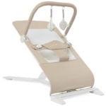 " Alpine Deluxe Portable Bouncer - Organic Cotton Comfort for Infants 0-6 Months"