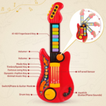 "2-in-1 Kids Guitar & Piano - Electric Musical Toy for Toddlers, Perfect Gift for 3-5 Year Old Boys & Girls (Red)" - Image 4