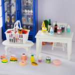 50 Pcs Miniature Food Drink Bottles Soda Pop Cans Pretend Play Kitchen Game Party Accessories Toys Hamburg Cake Ice Cream for 1/12 Doll House (25Food+25Drink) - Image 6