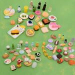 100Pcs Miniature Food with Storage Box Mini Food Miniature Doll House Accessories Small Resin Doll Food Dollhouse Food Set for Pretend Play Kitchen - Image 6