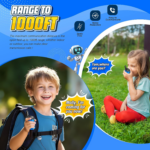 " Mini Robot Walkie Talkies - Perfect Birthday Gifts for Boys Ages 3-10 | Fun Outdoor Camping Toys (2 Pack)" - Image 2