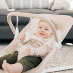 " Alpine Deluxe Portable Bouncer - Organic Cotton Comfort for Infants 0-6 Months" - Image 4