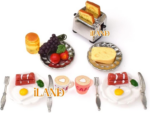 Miniature Dollhouse Accessories of Dollhouse Kitchen, Miniature Food (Lover Breakfast 16Pcs A) - Image 2