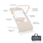 " Alpine Deluxe Portable Bouncer - Organic Cotton Comfort for Infants 0-6 Months" - Image 2