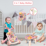 " 3-in-1 Baby Walker & Activity Center - Pink Toddler Push Toy for Girls, Perfect for Learning to Walk & Early Development (6-12 Months)" - Image 2