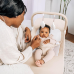 " Alpine Deluxe Portable Bouncer - Organic Cotton Comfort for Infants 0-6 Months" - Image 7