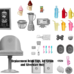 Replacement Parts for Fresh 'N Fun Food Truck Doll Playset - GMW07 ~ Replacement Drink Cups, Ice Cream and Silverware - Image 4