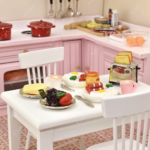 Miniature Dollhouse Accessories of Dollhouse Kitchen, Miniature Food (Lover Breakfast 16Pcs A) - Image 4