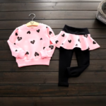 Toddler Girls' Clothing Sets for Autumn and Spring - T-Shirt, Skirt, and Legging Outfits for Active Kids - Image 4