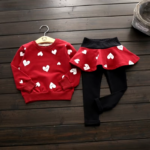 Toddler Girls' Clothing Sets for Autumn and Spring - T-Shirt, Skirt, and Legging Outfits for Active Kids - Image 3