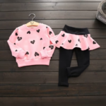 Toddler Girls' Clothing Sets for Autumn and Spring - T-Shirt, Skirt, and Legging Outfits for Active Kids - Image 8