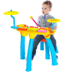 24-Key Piano Keyboard with DJ Drum Features, Microphone, and MP3 Connectivity - Image 4