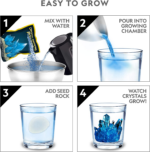 Mega Crystal Growing Kit - Illuminate Your Science Adventure with 6 Stunning Crystals! Perfect Gift for Kids Ages 8-12 - Image 3