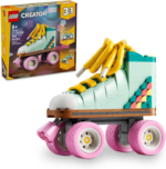 Creator 3-in-1 Retro Roller Skate Kit - Transforming Toy for Skaters, Builds into Skateboard & Boom Box Radio, Perfect Birthday Gift for Ages 8+ - Set 31148