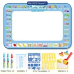 Magic Water Drawing Doodle Mat 100x80cm with Reusable Pens - Educational Coloring and Painting Board for Kids - Image 7