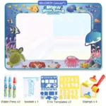 Magic Water Drawing Doodle Mat 100x80cm with Reusable Pens - Educational Coloring and Painting Board for Kids - Image 9