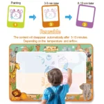 Magic Water Drawing Doodle Mat 100x80cm with Reusable Pens - Educational Coloring and Painting Board for Kids - Image 2