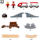 World 36079 Starter Travel Train Set - 22-Piece Wooden Toy Train Set for Kids Aged 3+ - Image 9
