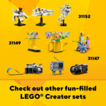 Creator 3-in-1 Retro Roller Skate Kit - Transforming Toy for Skaters, Builds into Skateboard & Boom Box Radio, Perfect Birthday Gift for Ages 8+ - Set 31148 - Image 6