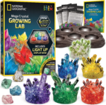 Mega Crystal Growing Kit - Illuminate Your Science Adventure with 6 Stunning Crystals! Perfect Gift for Kids Ages 8-12
