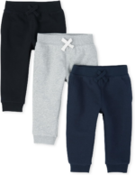 Cozy & Stylish Baby Boys' Fleece Jogger Pants - 2 Pack from