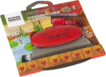 Kids Mezzaluna Knife with Blade Protector - Safe & Fun Cooking Tool for Little Chefs, Cat Design, 5.2" X 3.3" X 0.7", Red - Image 9