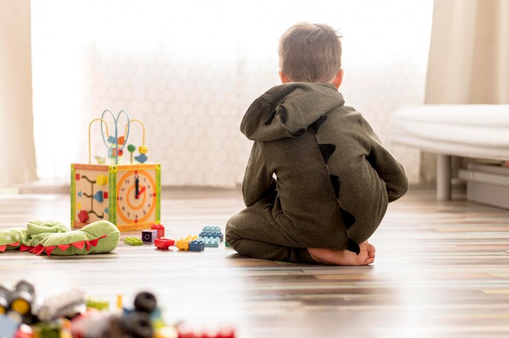 Child playing alone