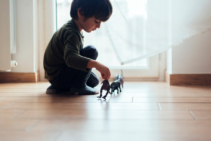 Child playing alone