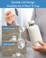Travel-Friendly Portable Bottle Warmer - Fast 2.5 Min Heating for Breast Milk & Formula, 10400mAh Battery, 17oz Capacity, Quick Charging - Image 7