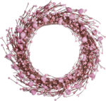 20-Inch Valentine’s Day Wreath with Adorable Hearts and Berries - Perfect for Front Door Decor, Anniversary Gifts, and Wedding Celebrations (Red/Pink) - Image 7