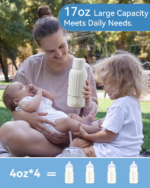Travel-Friendly Portable Bottle Warmer - Fast 2.5 Min Heating for Breast Milk & Formula, 10400mAh Battery, 17oz Capacity, Quick Charging - Image 8