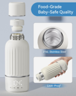 Travel-Friendly Portable Bottle Warmer - Fast 2.5 Min Heating for Breast Milk & Formula, 10400mAh Battery, 17oz Capacity, Quick Charging - Image 6